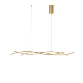 SOSPENSIONE LED KINETIC ORO 40W 5100LM CCT 117,2X6X105CM