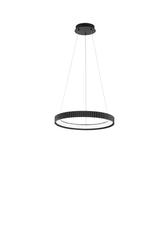 SOSPENSIONE LED NIKE NERA IN METALLO 40W 5840LM DIP-CCT 2700/3200/4000K D49,5XH5CM