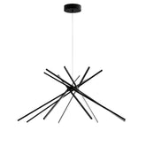 SOSPENSIONE LED SHANGHAI NERA 56W 6560LM 3000K 113X51,5X160CM