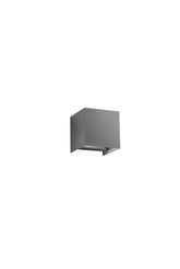 APPLIQUE BIEMISSIONE LED ALFA GRIGIO 2X10W 1800LM CCT IP54 12X12X12CM