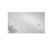 SPECCHIO 120X70CM RETROILLUMINATO LED CCT ARGENTO SENZA RAME 4MM STRUTTURA REVERSIBILE PVC PELLICOLA ANTIDEFLAGRANTE