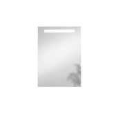 SPECCHIO OVALE 60X80CM BORDO SABBIATO ILLUMINATO FRONTALE LED CCT ARGENTO SENZA RAME 4MM STRUTTURA PVC PELLICOLA ANTIDEFLAGRANTE