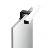 APPLIQUE LED NOIR NERO QUADRA FISSAGGIO PARETE/SPECCHIO 5W 600LM 3000K IP44 30X9,5X4,45CM