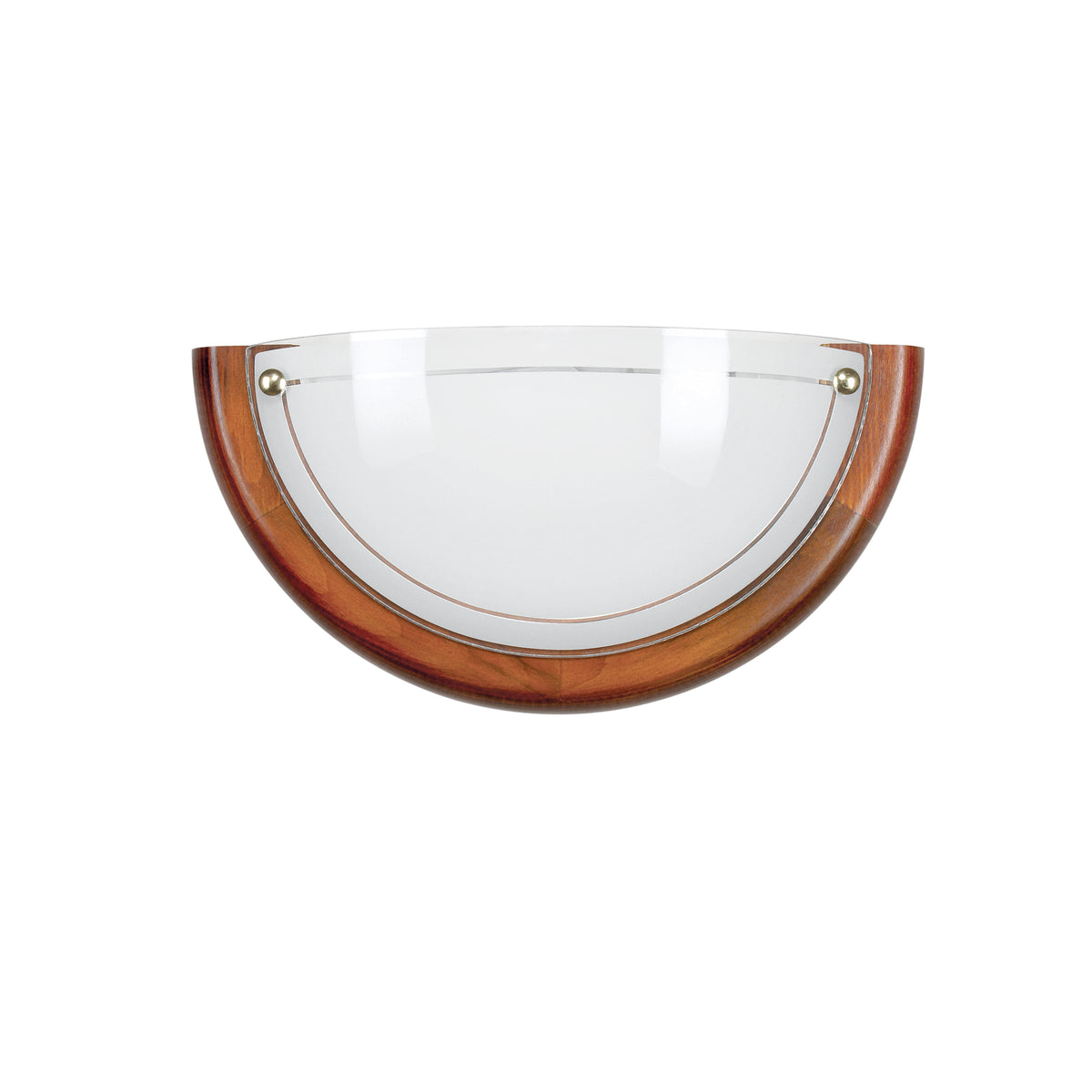"Applique 1010 in vetro con cornice in legno 30x15 cm."