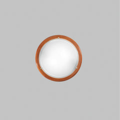 PLAFONIERA 1010 BIANCA CON LEGNO 1XE27 30X30X9,5CM