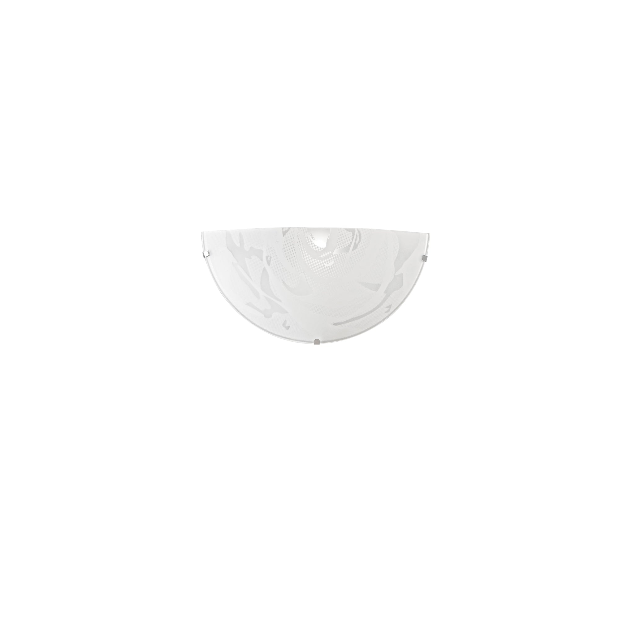 "Applique ALABASTRO in vetro bianco 30x15 cm."