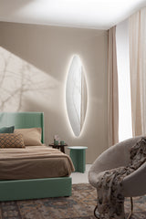 SPECCHIO 120X70CM ANGOLI SMUSSATI CORNICE FRONTALE LED CCT ARGENTO SENZA RAME 4MM STRUTTURA REVERSIBILE PVC SPECCHIO INGRANDITORE 3X PELLICOLA ANTIDEFLAGRANTE