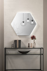SPECCHIO TONDO DIAM.80CM RETROILLUMINATO LED CCT ARGENTO SENZA RAME 4MM STRUTTURA PVC PELLICOLA ANTIDEFLAGRANTE