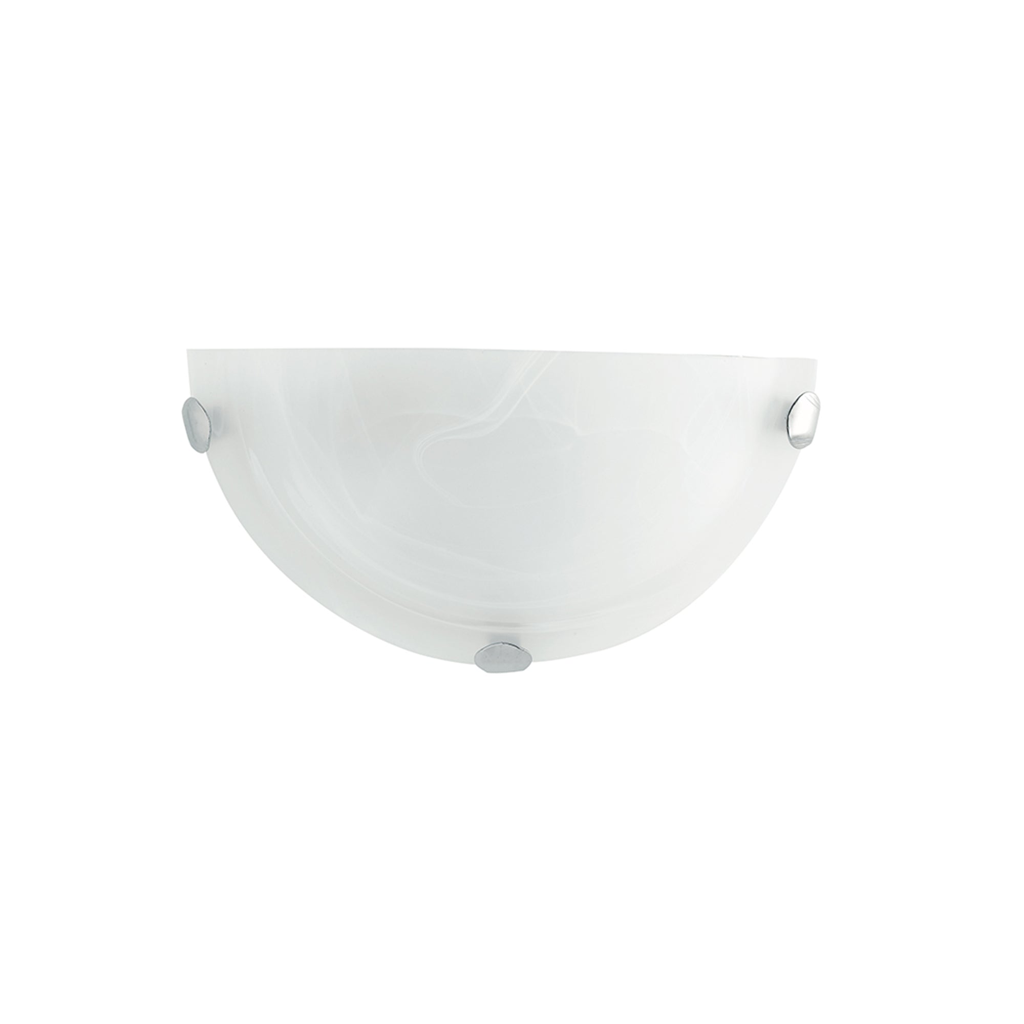 "Applique DUNA in vetro bianco 30x15 cm."