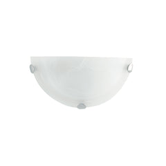 "Applique DUNA in vetro bianco 30x15 cm."