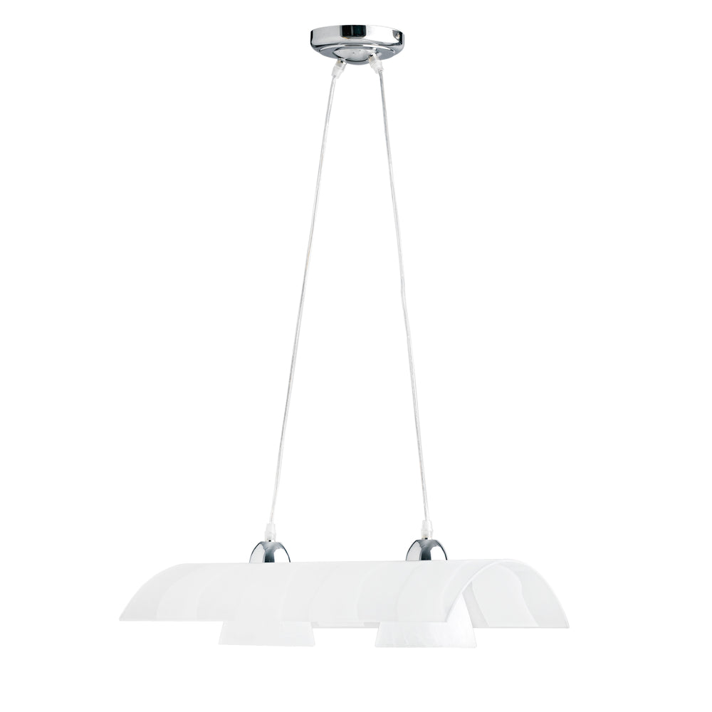 SOSPENSIONE ZEBRATA BIANCA 2XE27 50X33X120CM