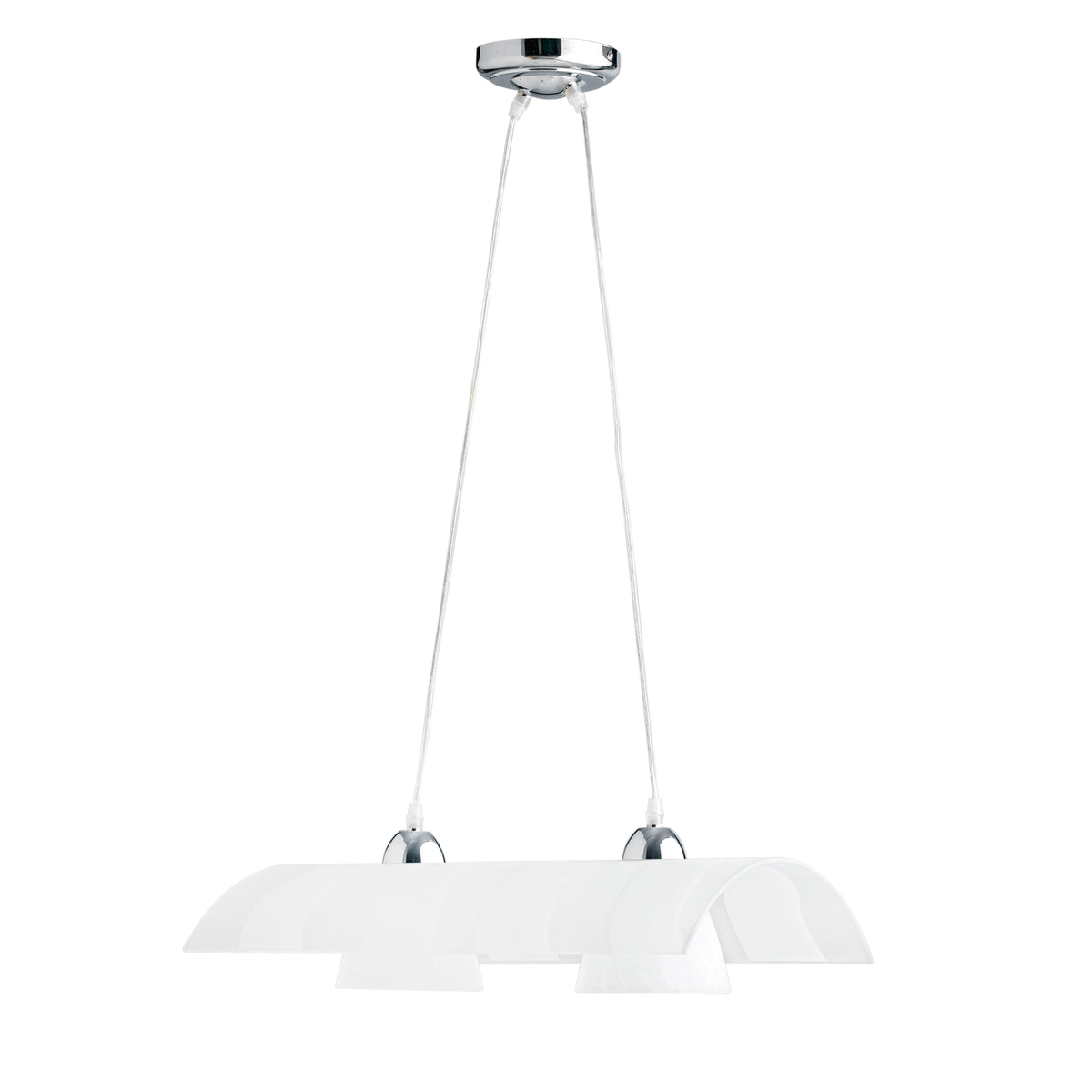 SOSPENSIONE ZEBRATA BIANCA 2XE27 50X33X120CM