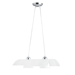 SOSPENSIONE ZEBRATA BIANCA 2XE27 50X33X120CM