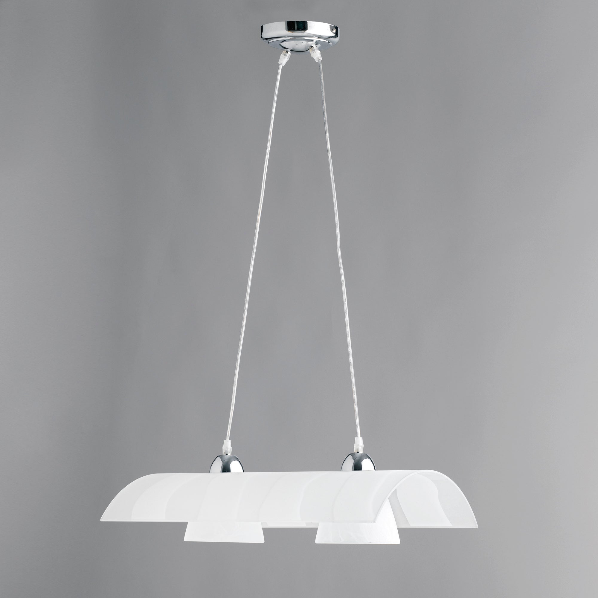 SOSPENSIONE ZEBRATA BIANCA 2XE27 50X33X120CM