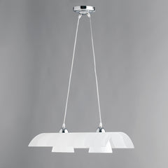 SOSPENSIONE ZEBRATA BIANCA 2XE27 50X33X120CM