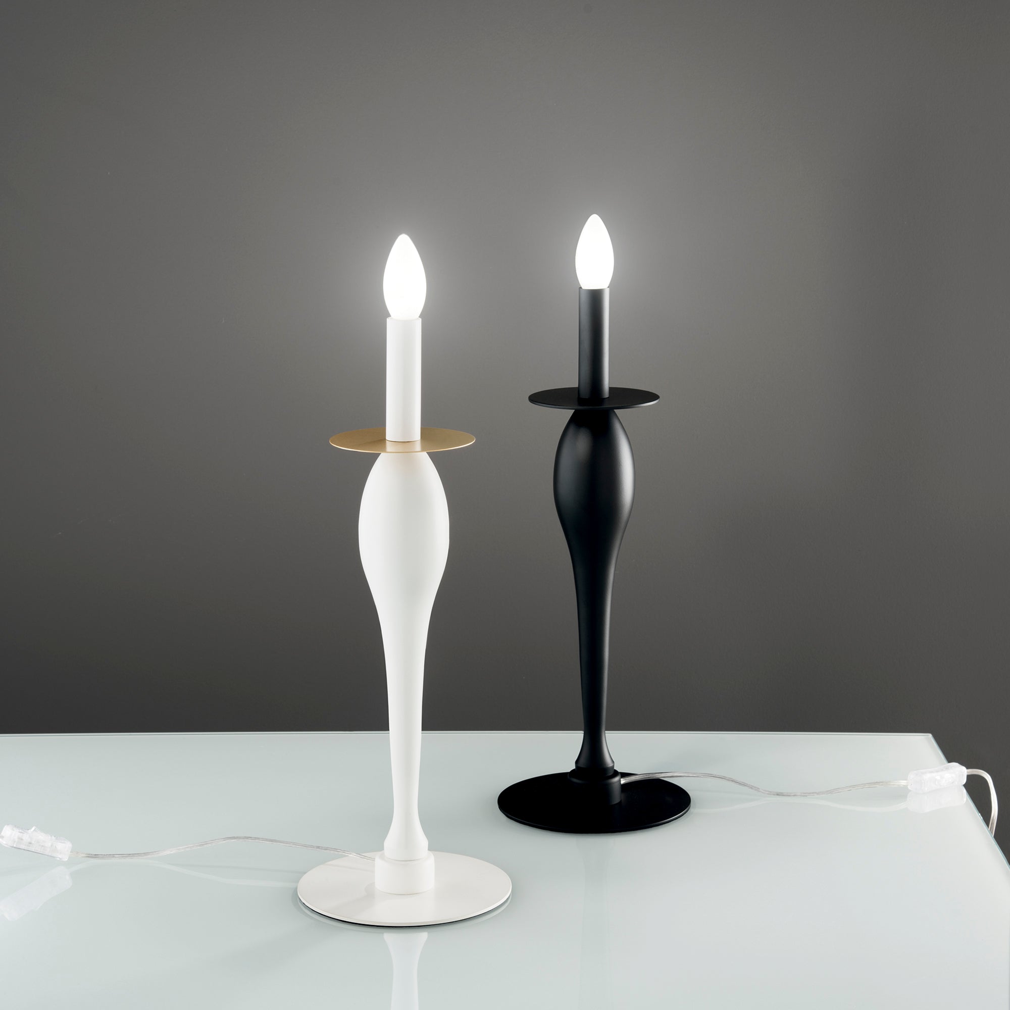 LUME ARMSTRONG NERO 1XE14 18X45CM