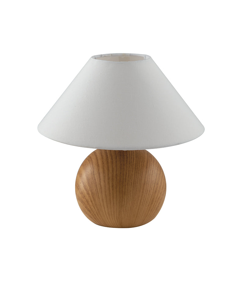 LUMETTO PINO LEGNO CHIARO/BIANCO 1XE14 23X23CM