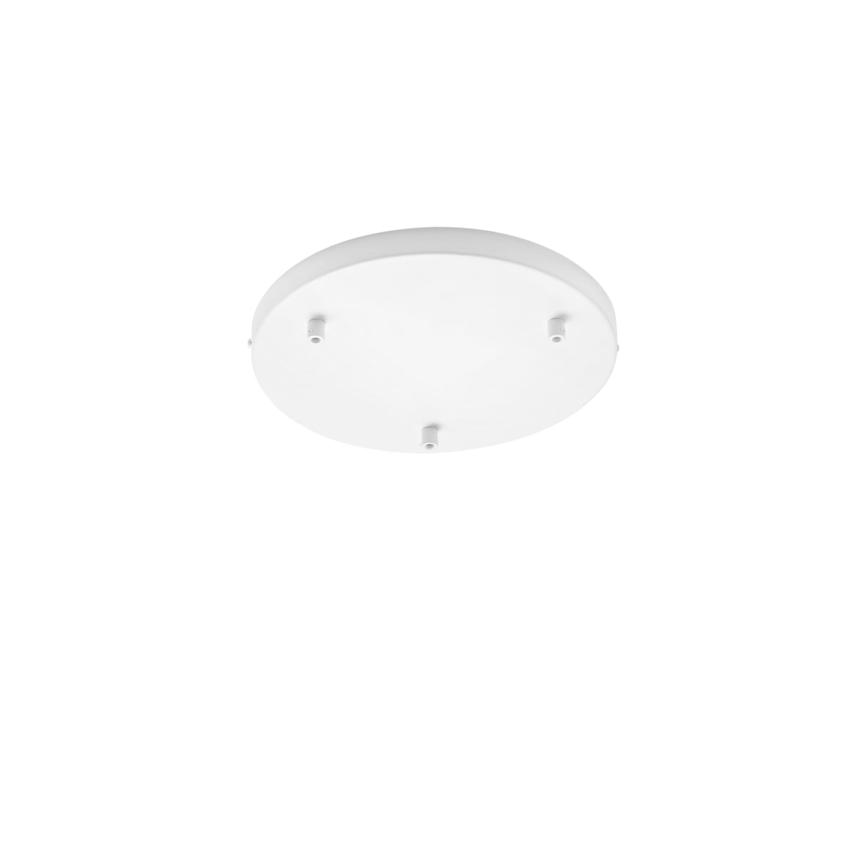 "Rosone rotondo per sospensione PIREX a tre luci in metallo bianco 32 cm."