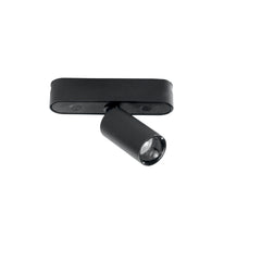 "Faro LED per binario BERNINI 48V in alluminio nero 5W 4000K"