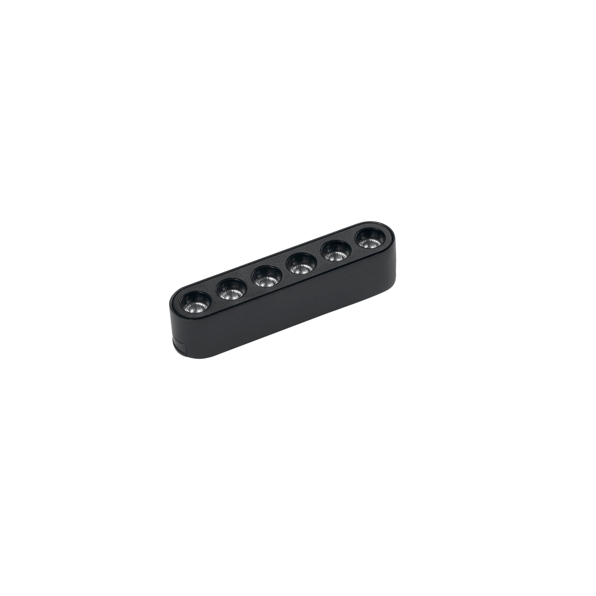"Lampada LED lineare nera per binario BERNINI 48V 6W con CCT e UGR<19 12cm."