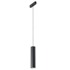 "Sospensione LED in alluminio nero 9W 3000K per binario BERNINI 48V"
