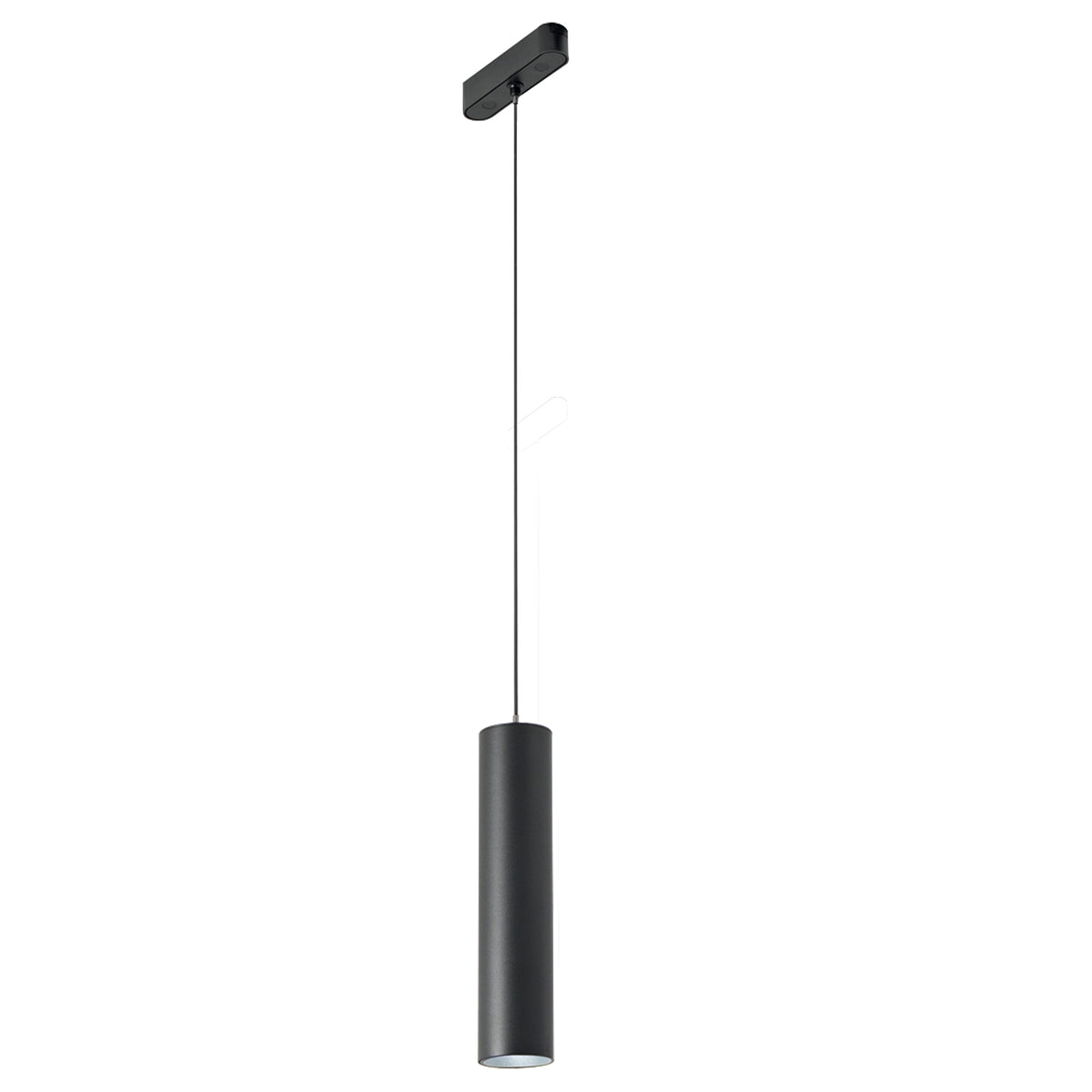"Sospensione LED in alluminio nero 9W 4000K per binario BERNINI 48V"