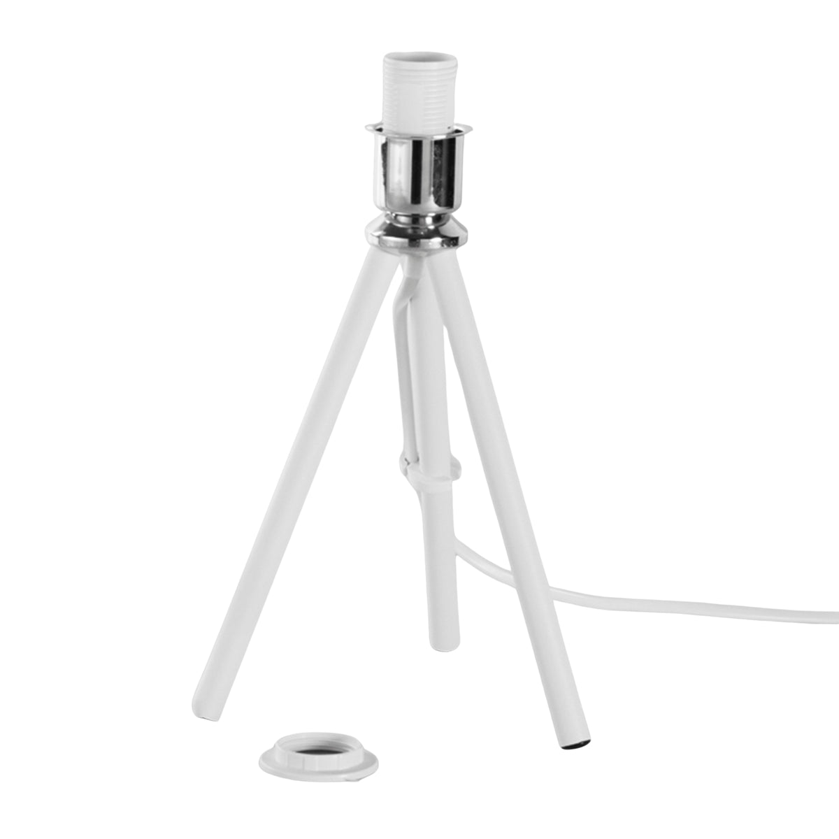 "Base lampada da tavolo MARILYN in metallo bianco 25 cm."