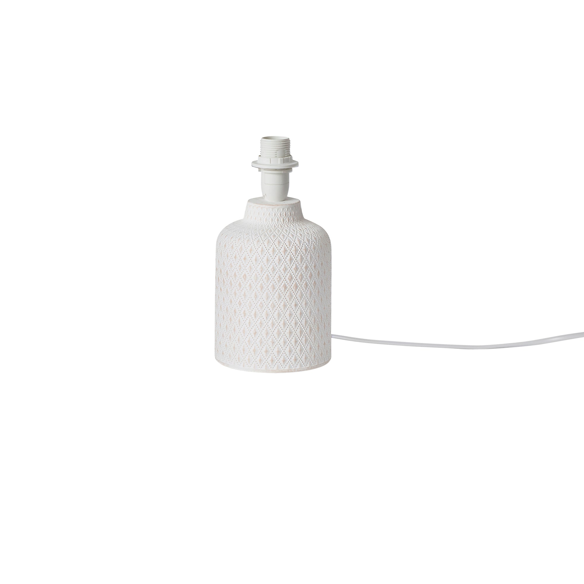 "Base lampada da tavolo RAVELLO in ceramica bianca 20 cm."
