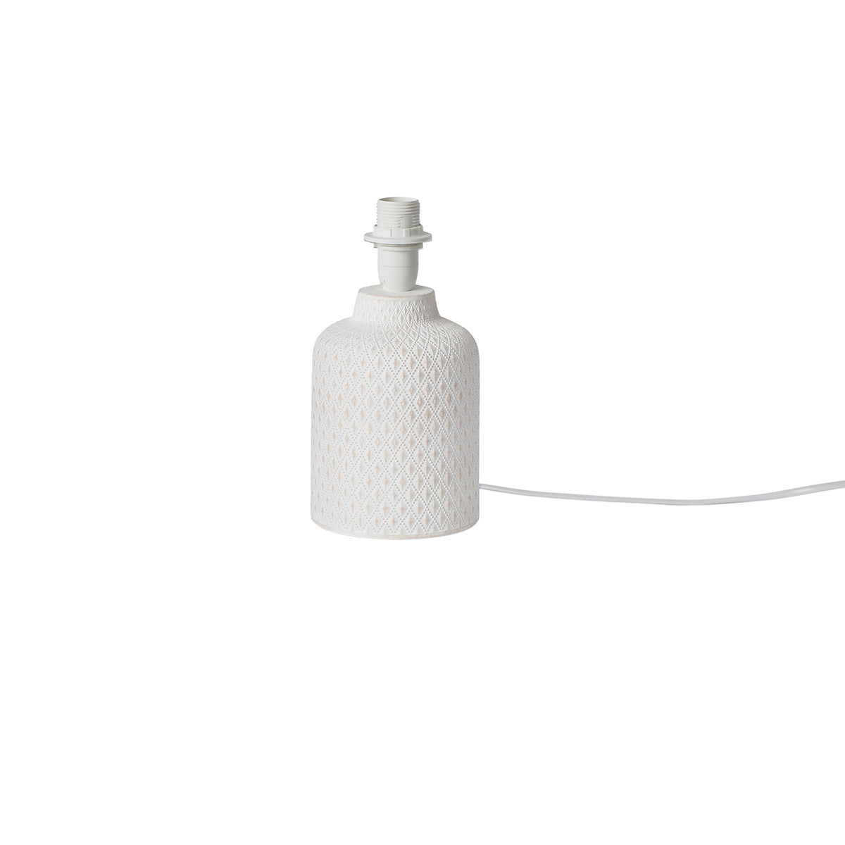 "Base lampada da tavolo RAVELLO in ceramica bianca 20 cm."