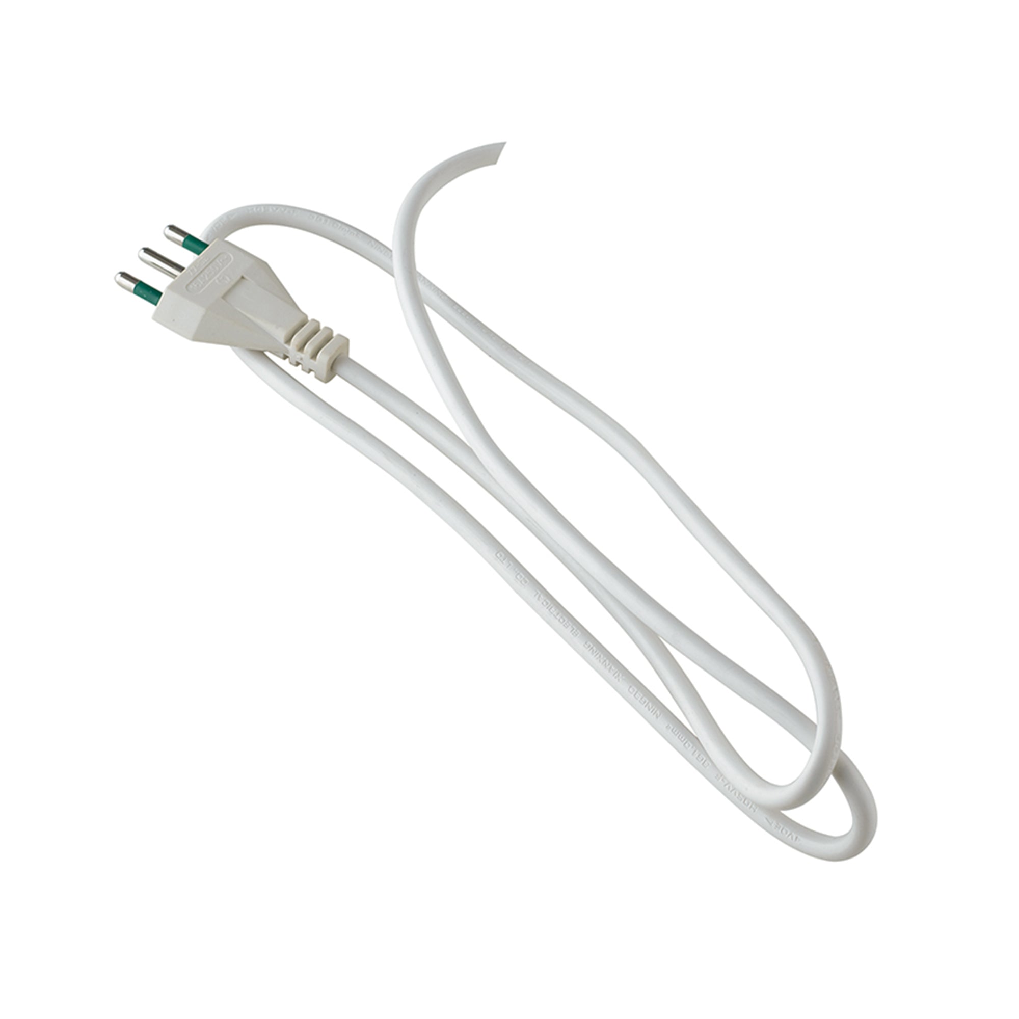 "Cablaggio triplo cavo tondo bianco H05VV-F spina Italia 10A. 250V"