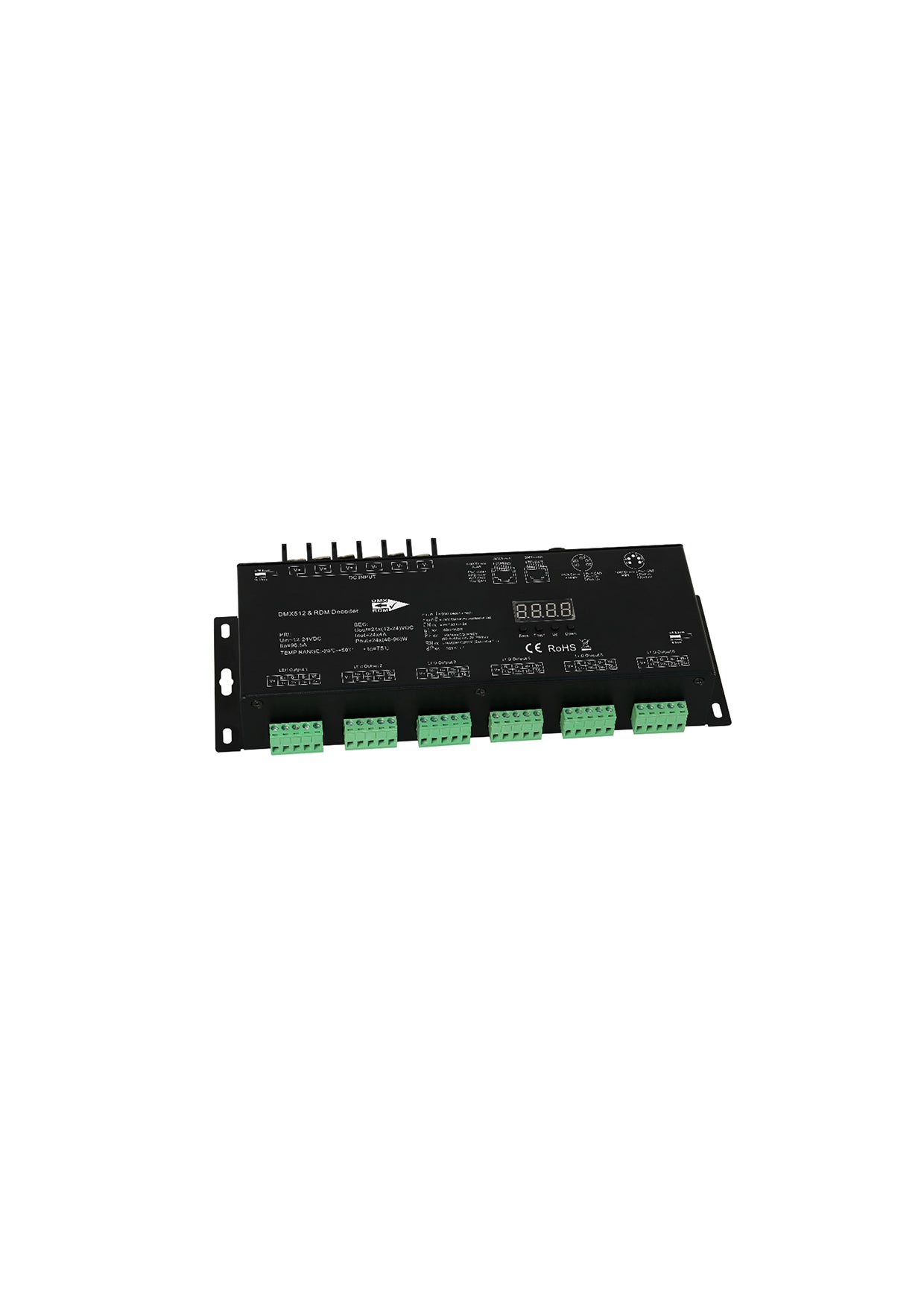 "Controller DMX 24 canali tensione costante 4A DC12/24 24x(48-96W) 24x4A"