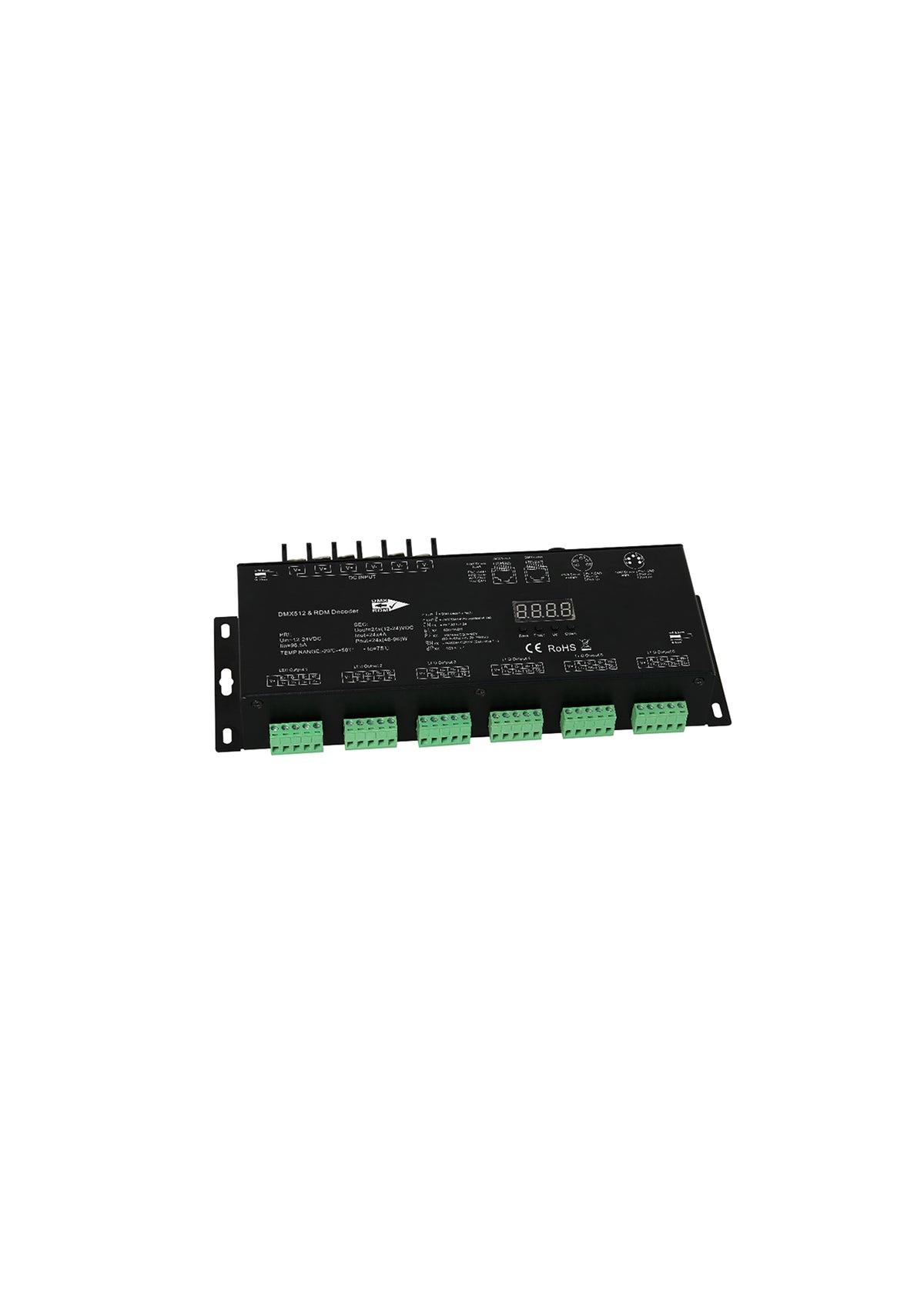 "Controller DMX 24 canali tensione costante 4A DC12/24 24x(48-96W) 24x4A"