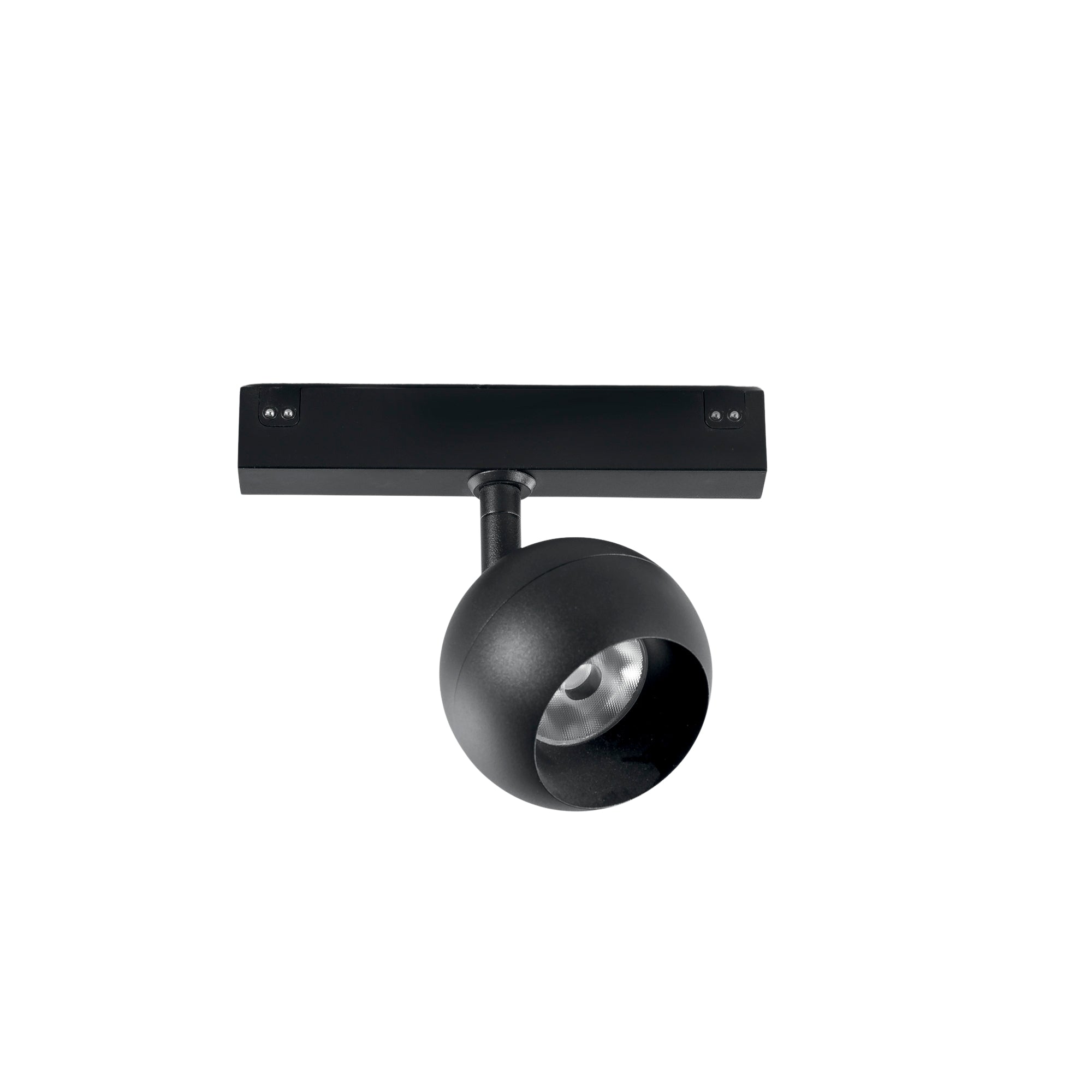 "Proiettore binario DAVINCI 48V in alluminio nero 10W luce calda"