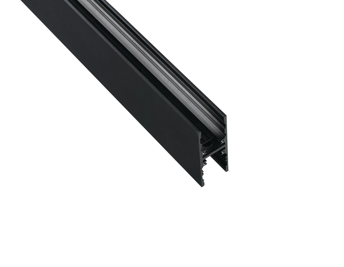 "Binario DAVINCI 48V in alluminio nero montaggio a sospensione doppia emissione 2 mt."