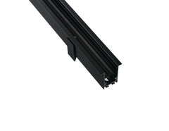 "Binario DAVINCI 48V in alluminio nero montaggio ad incasso 2 mt."