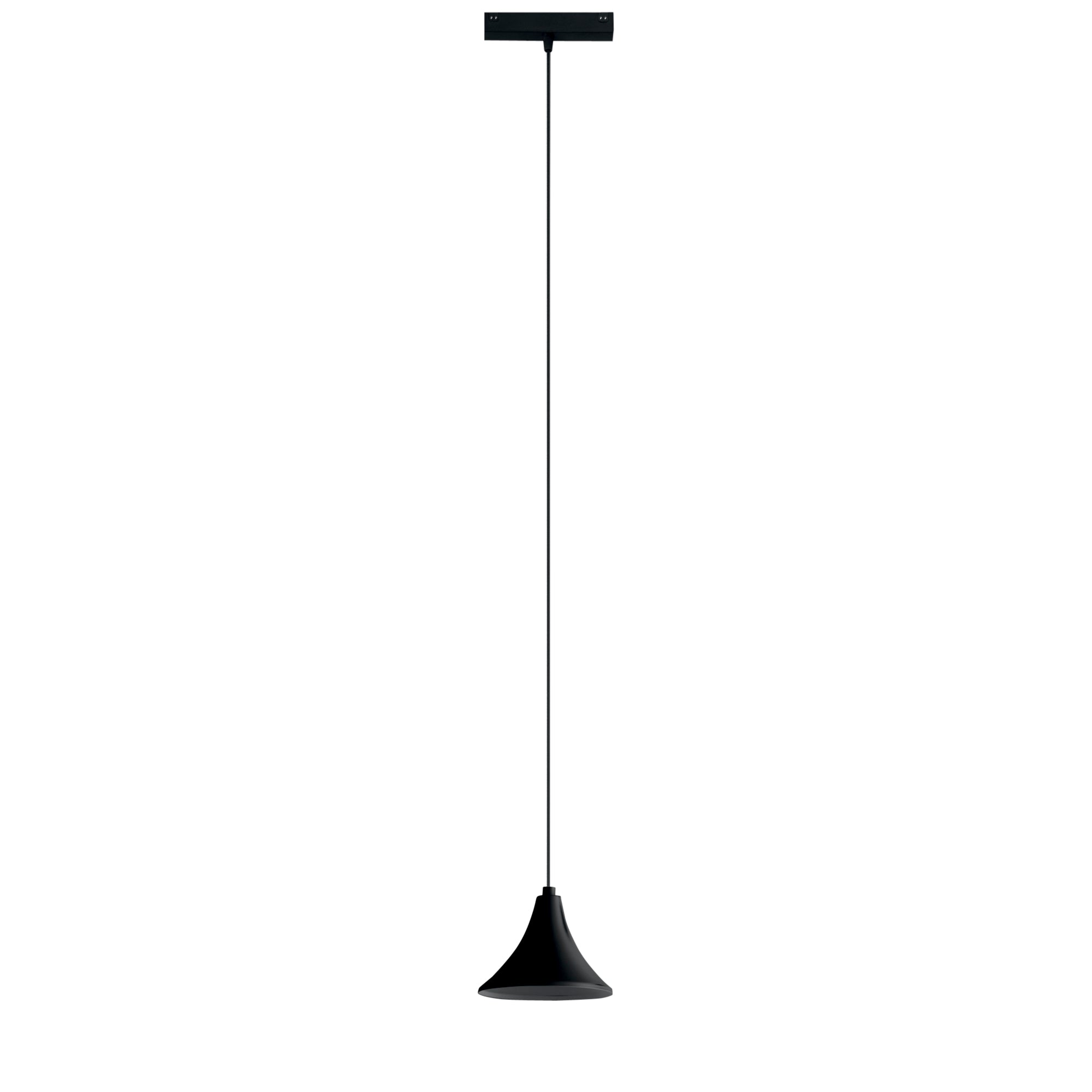 "Sospensione binario DAVINCI 48V in alluminio nero 8W luce naturale"