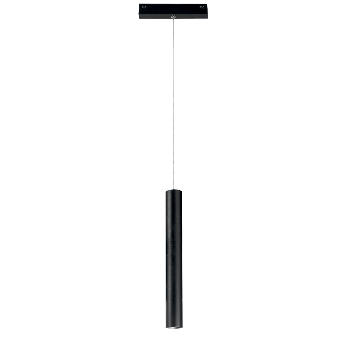 "Lampada LED a sospensione per binario DAVINCI nera 3W luce calda"