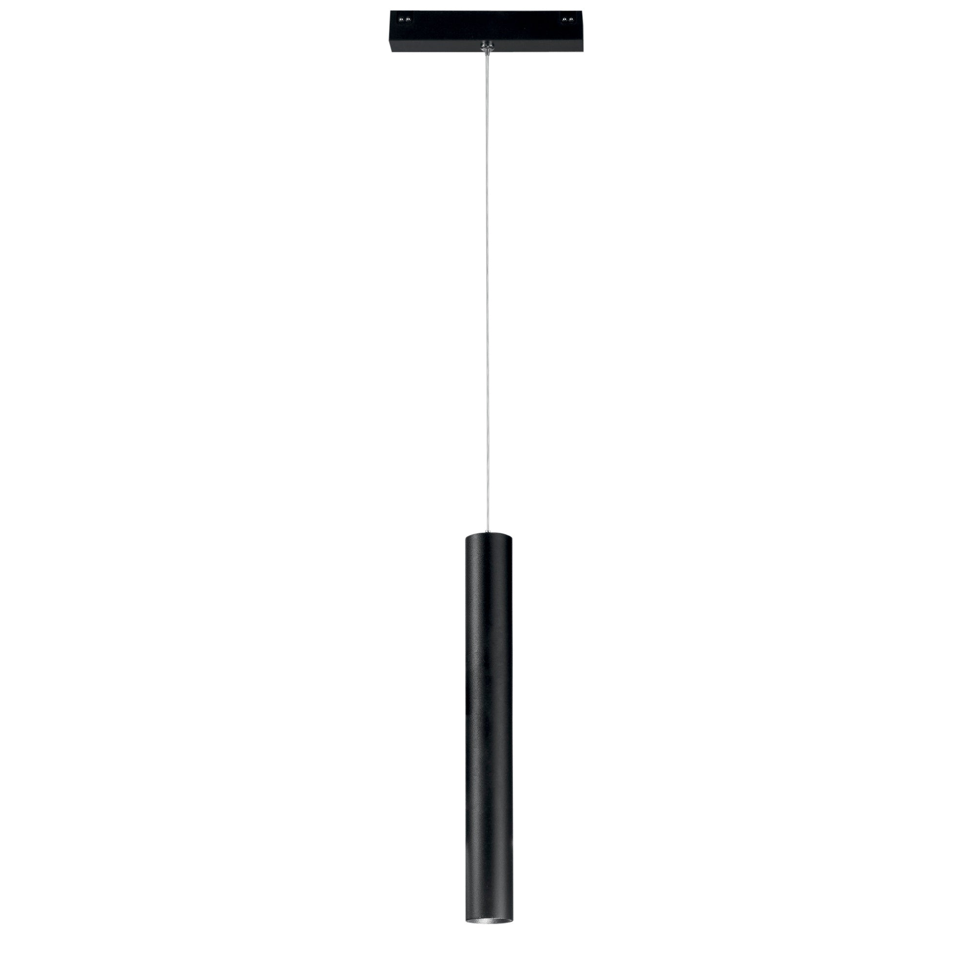 "Lampada LED a sospensione per binario DAVINCI nera 3W luce naturale"