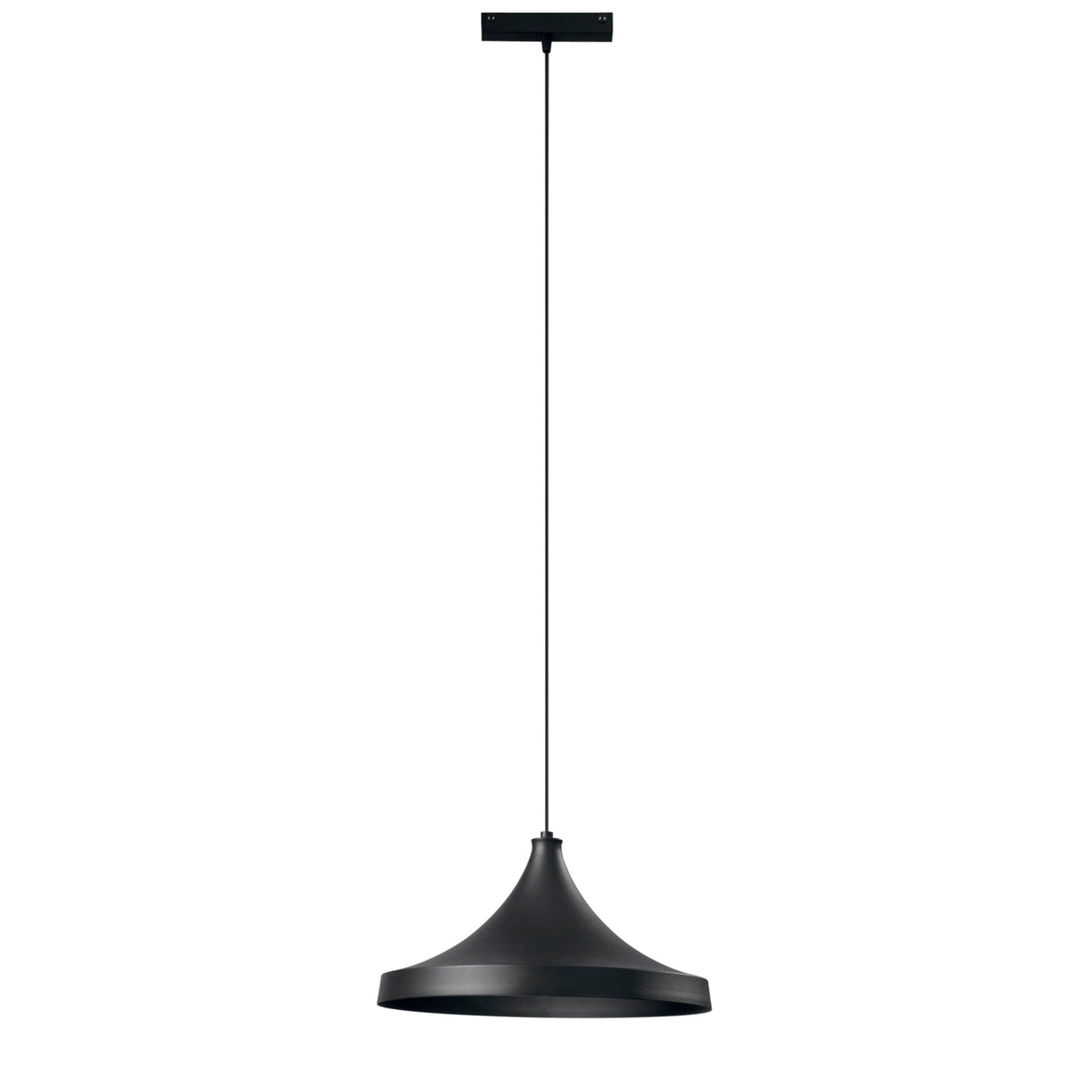 "Sospensione binario DAVINCI 48V in alluminio nero 18W luce calda"