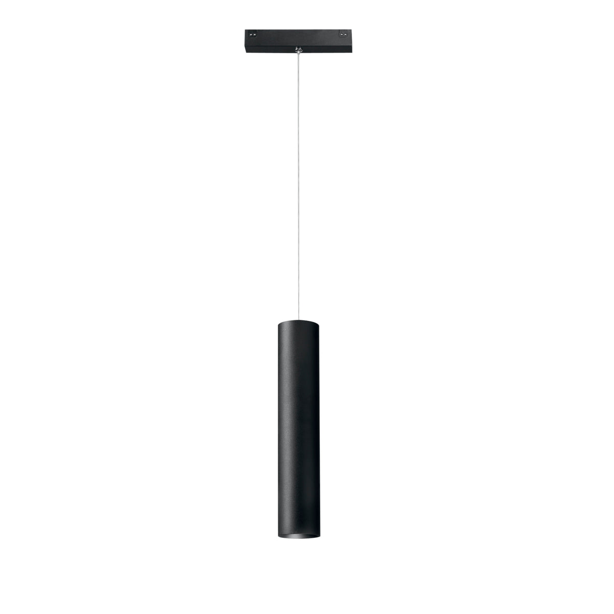 "Lampada LED a sospensione per binario DAVINCI nera 18W luce naturale"