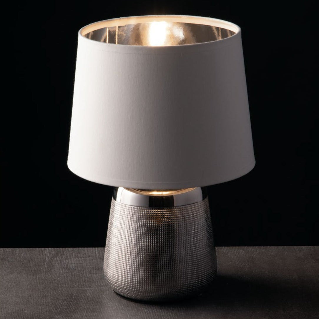 LUMETTO ECSTASY SILVER/BIANCO 1XE14 17X29CM