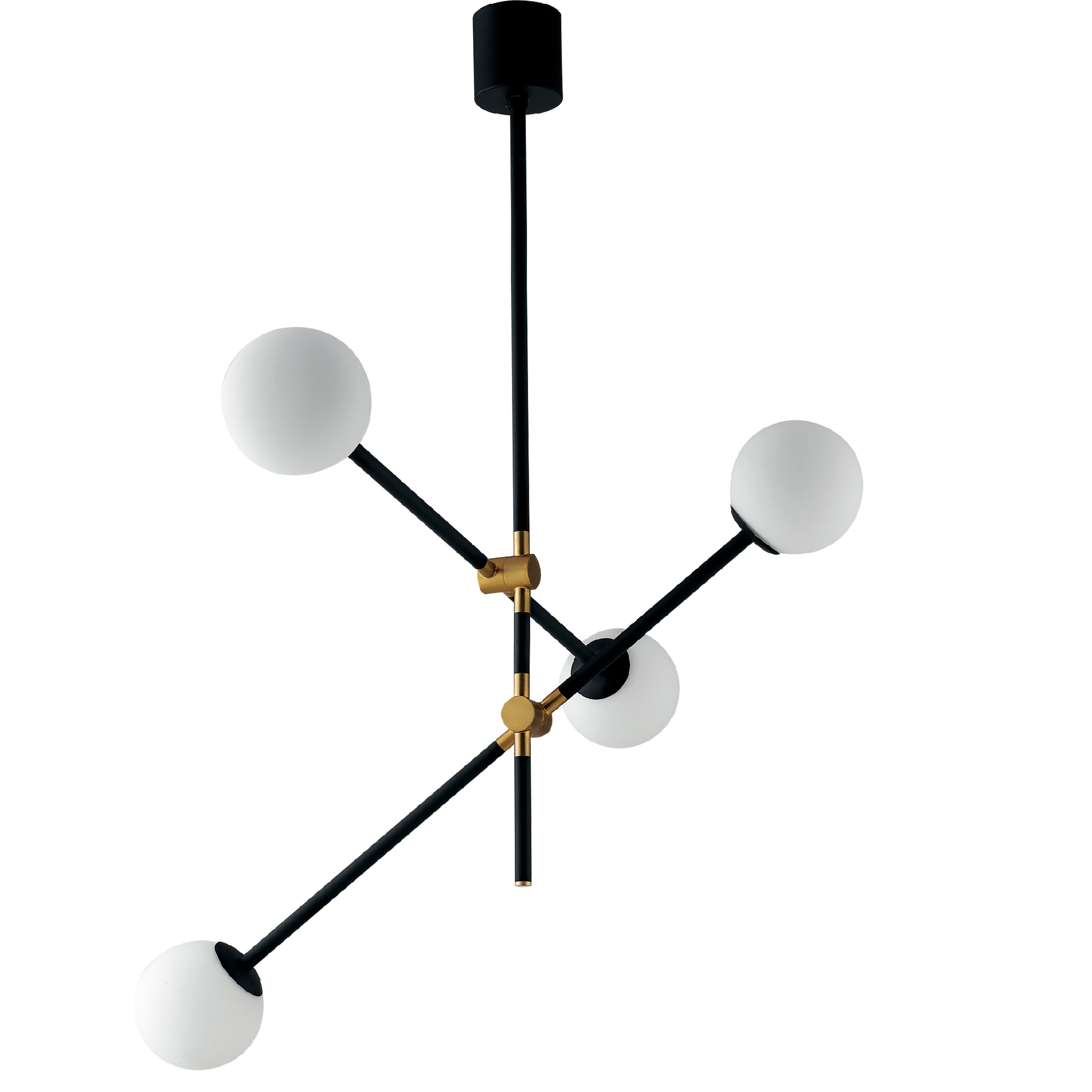 SOSPENSIONE ANTITESI NERA/ORO 4XE14 105,9X19,8X85CM