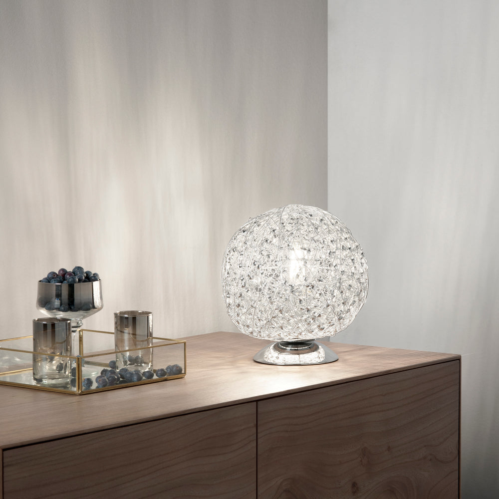 LUME ASTRA IN ALLUMINIO CROMO 1XE27 20X20X21CM