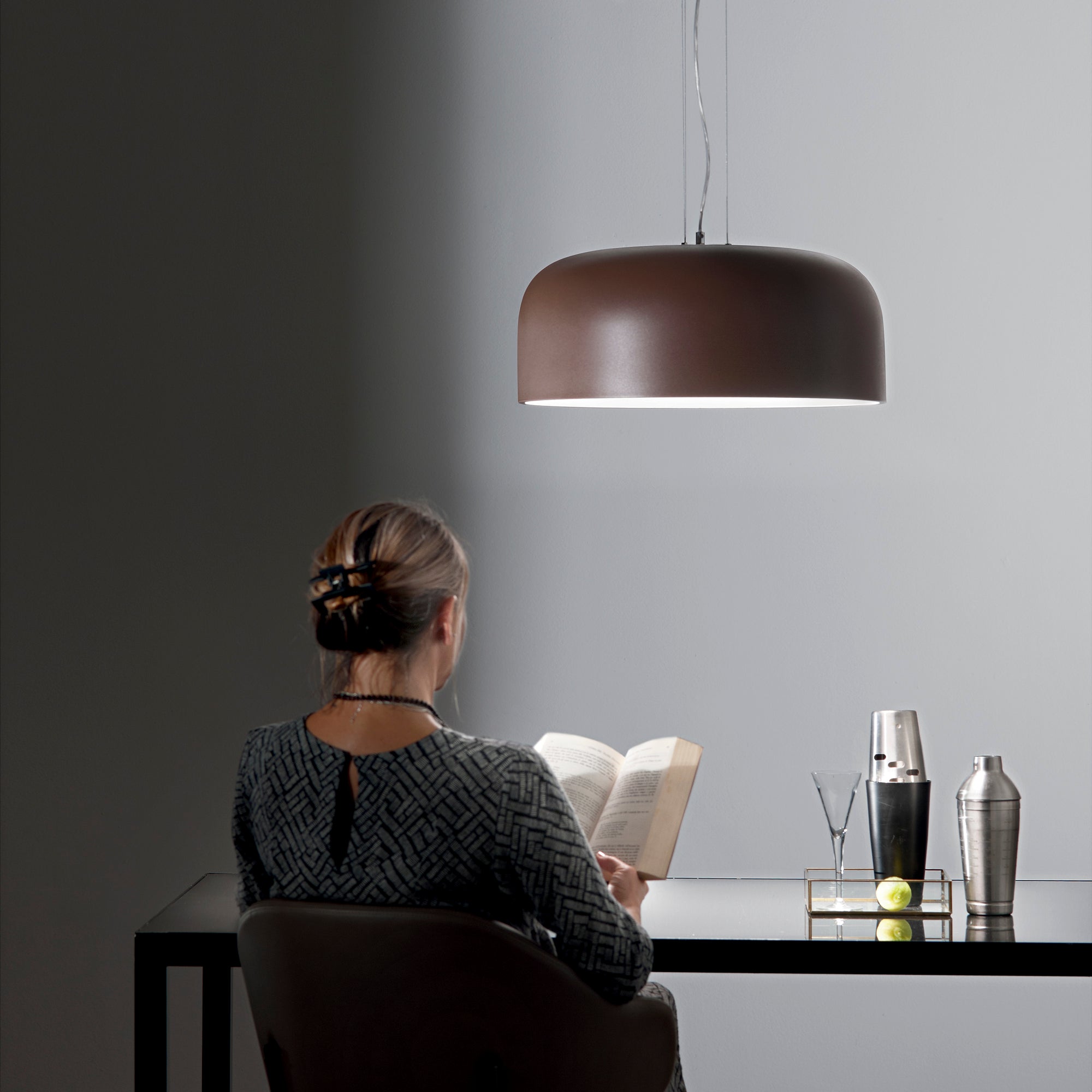 SOSPENSIONE BISTROT CORTEN 4XE27 52X52X22CM
