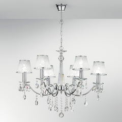 LAMPADARIO BOEME CROMO 6XE14 68X100CM