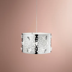 SOSPENSIONE BUTTERFLY CROMO 1XE27 35X35X100CM