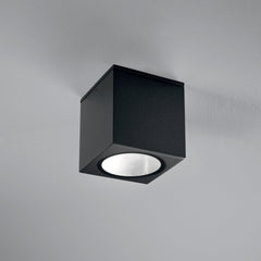 PLAFONIERA CITIZEN NERA QUADRATA 1XE27 IP54 15X15X17CM