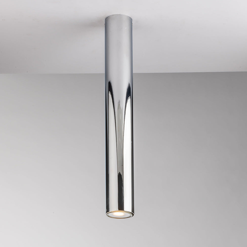 PLAFONIERA FLUKE TONDA CROMO 1XGU10 5,5X5,5X40CM