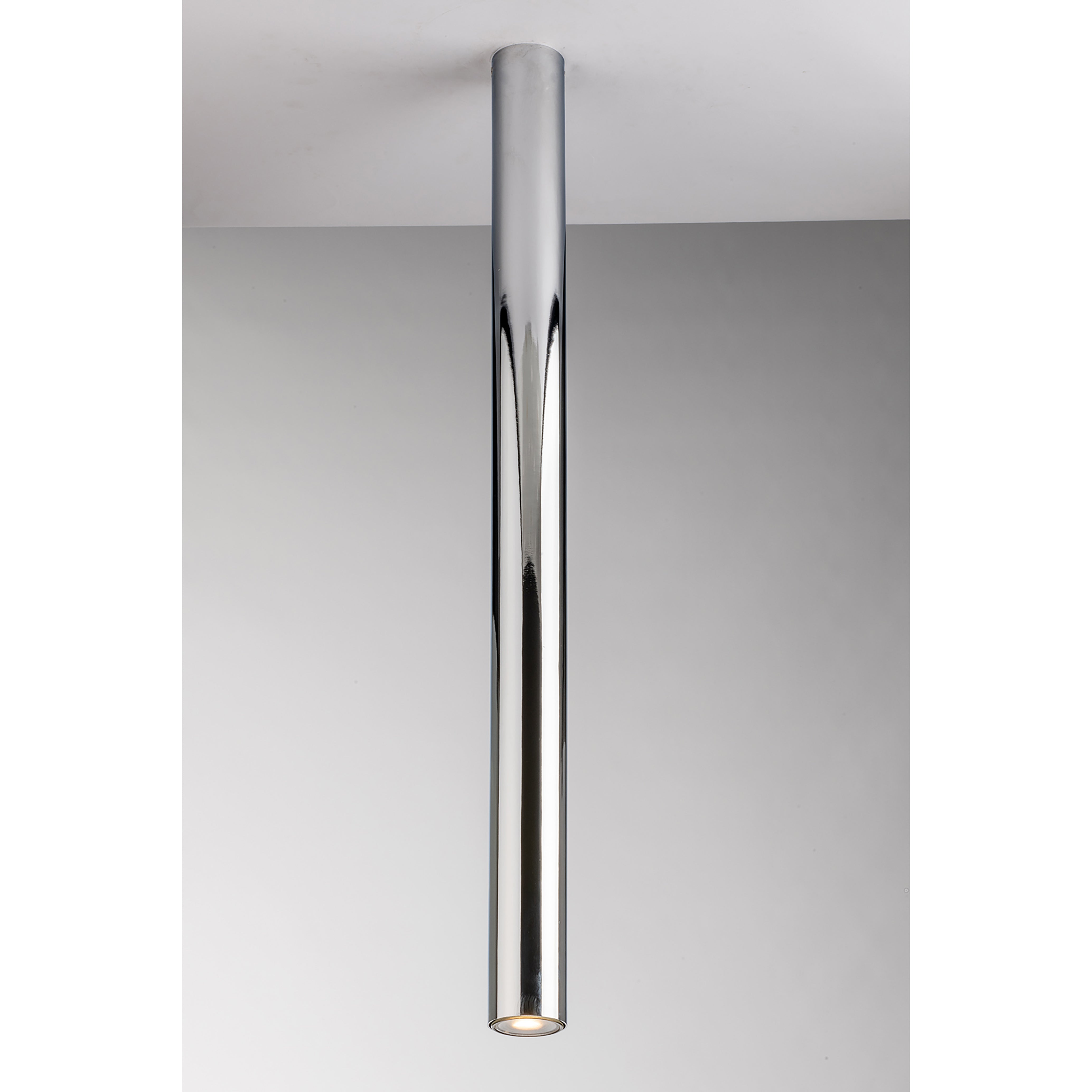 PLAFONIERA FLUKE TONDA CROMO 1XGU10 5,5X5,5X75CM