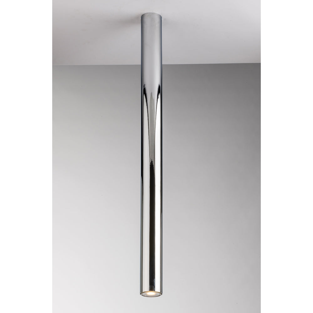PLAFONIERA FLUKE TONDA CROMO 1XGU10 5,5X5,5X75CM